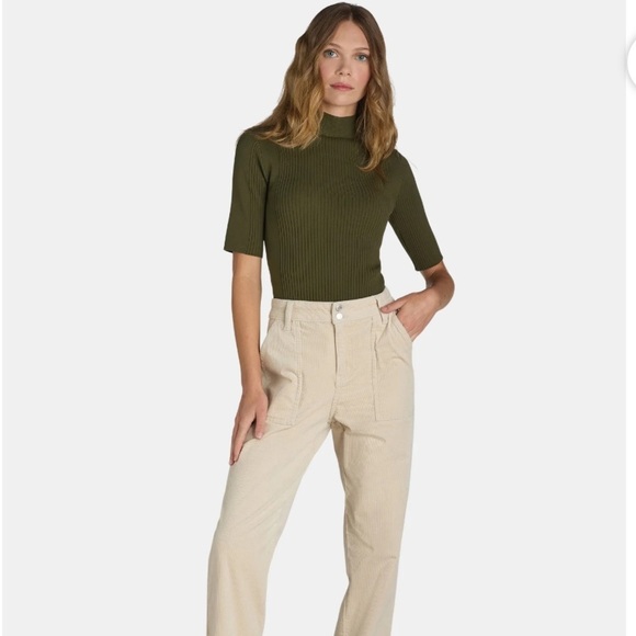 Time and Tru Women's Corduroy Mid Rise Utility Pants - Picture 1 of 5